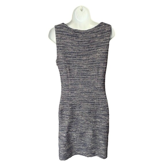 Banana Republic Sleeveless Tweed Dress Women's Size 6 Navy Sheath Lined - Picture 4 of 9